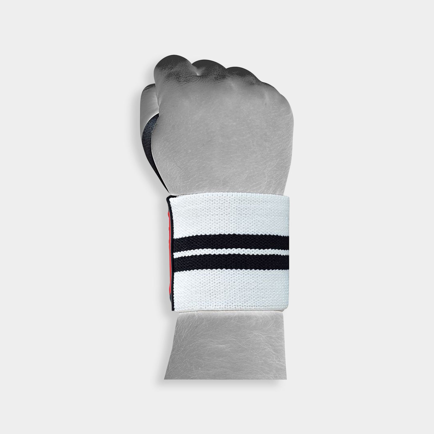RDX Sports W3W Weight Lifting Wrist Support Wraps With Thumb Loops, Standard Size, Black/White A2