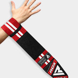 RDX Sports W4 Wrist Support Wraps For Weight Lifting, S - 18", Red A3