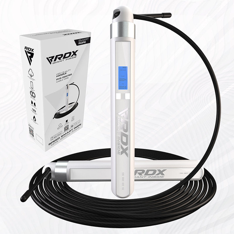 RDX Sports 75P Rechargeable 10.3ft Smart Digital Counter Skipping Rope with USB & App A1
