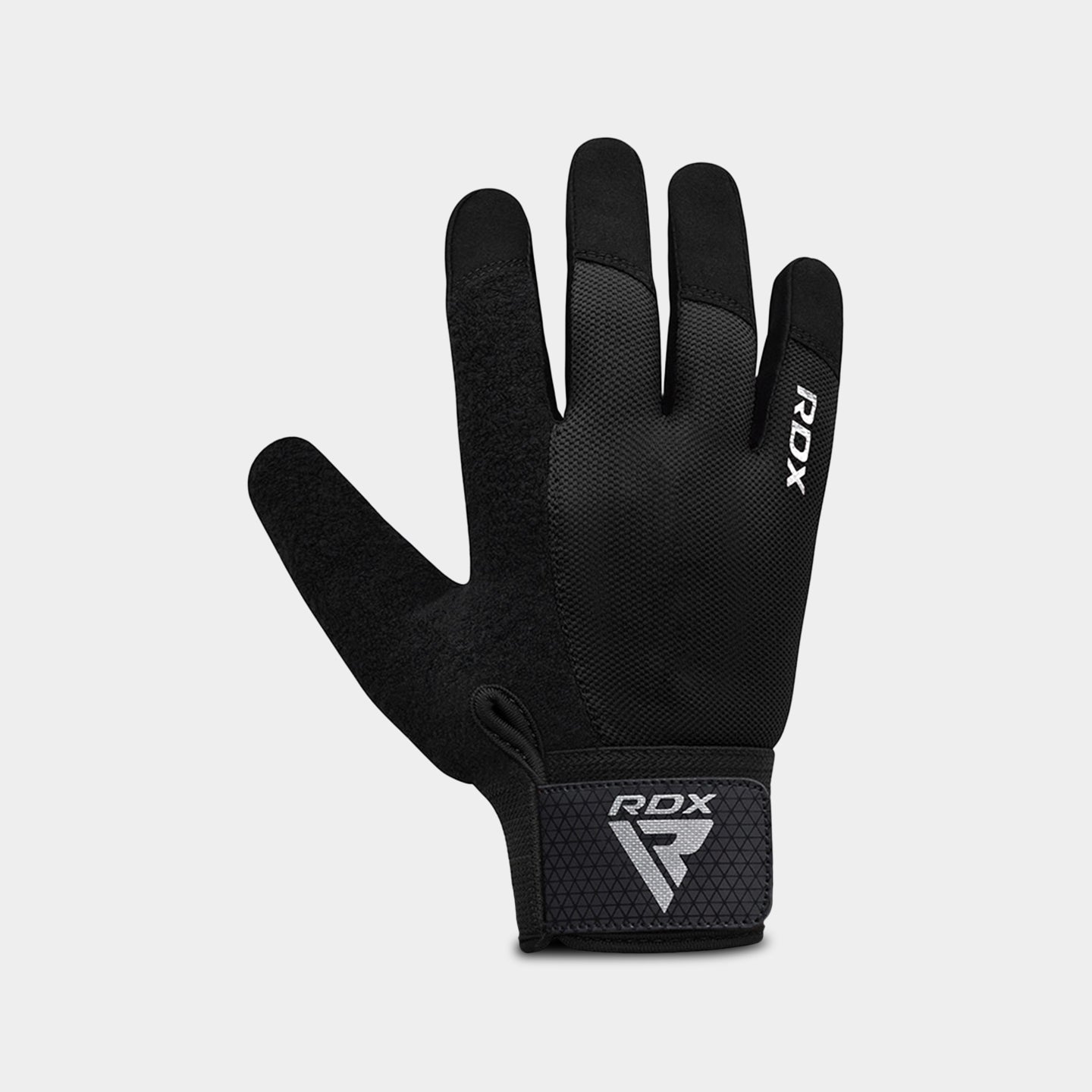 RDX Sports W1F Full Finger Gym Workout Gloves, L, Black A2