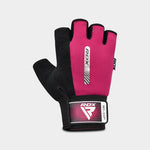 RDX Sports W1 Gym Workout Gloves, L, Pink A2