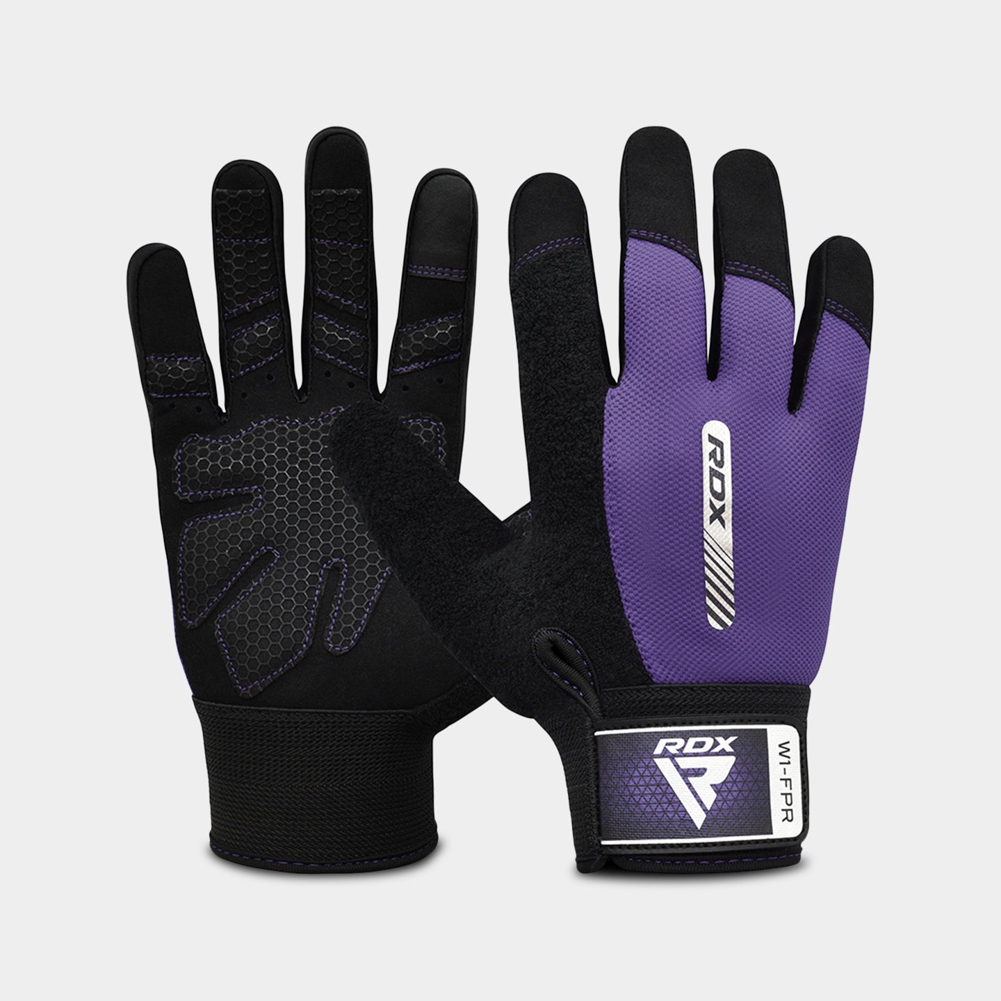 RDX Sports W1 Full Finger Gym Workout Gloves, S, Purple A1