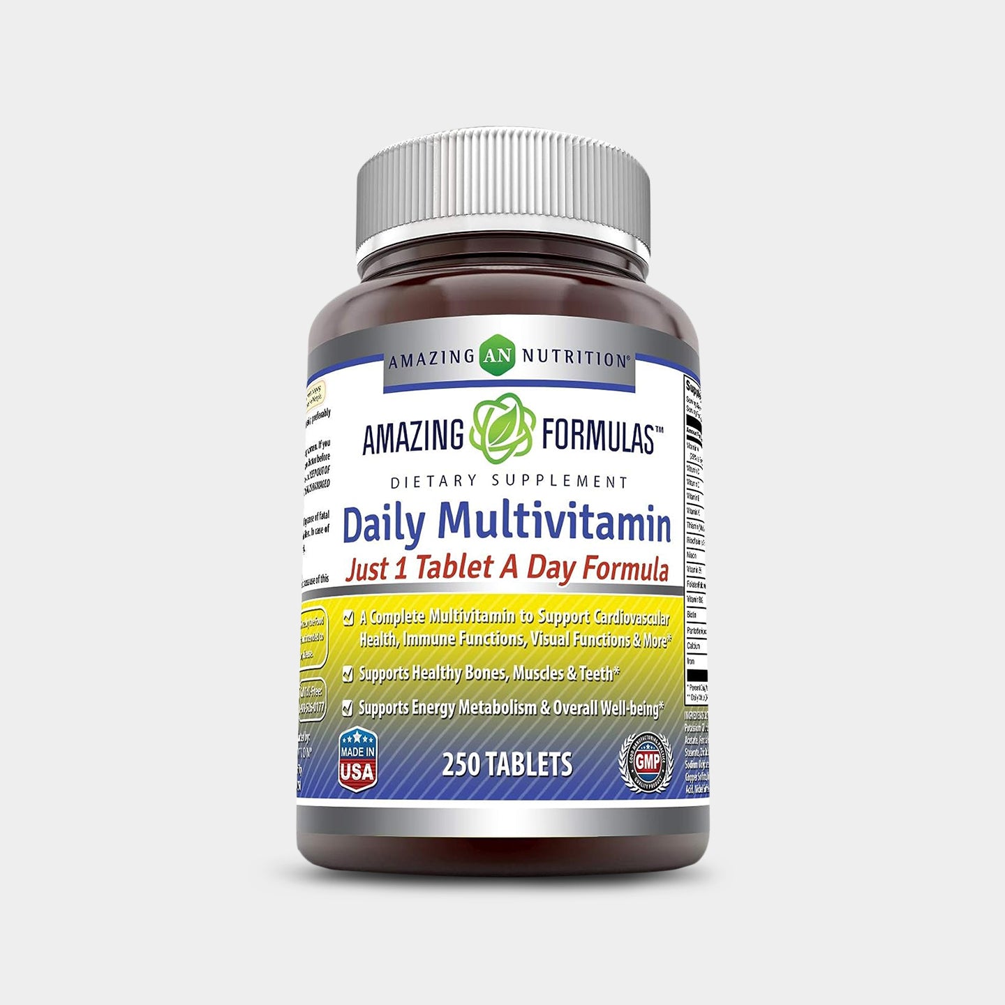 Amazing Formulas Daily Multivitamin, Unflavored, 250 Tablets A1