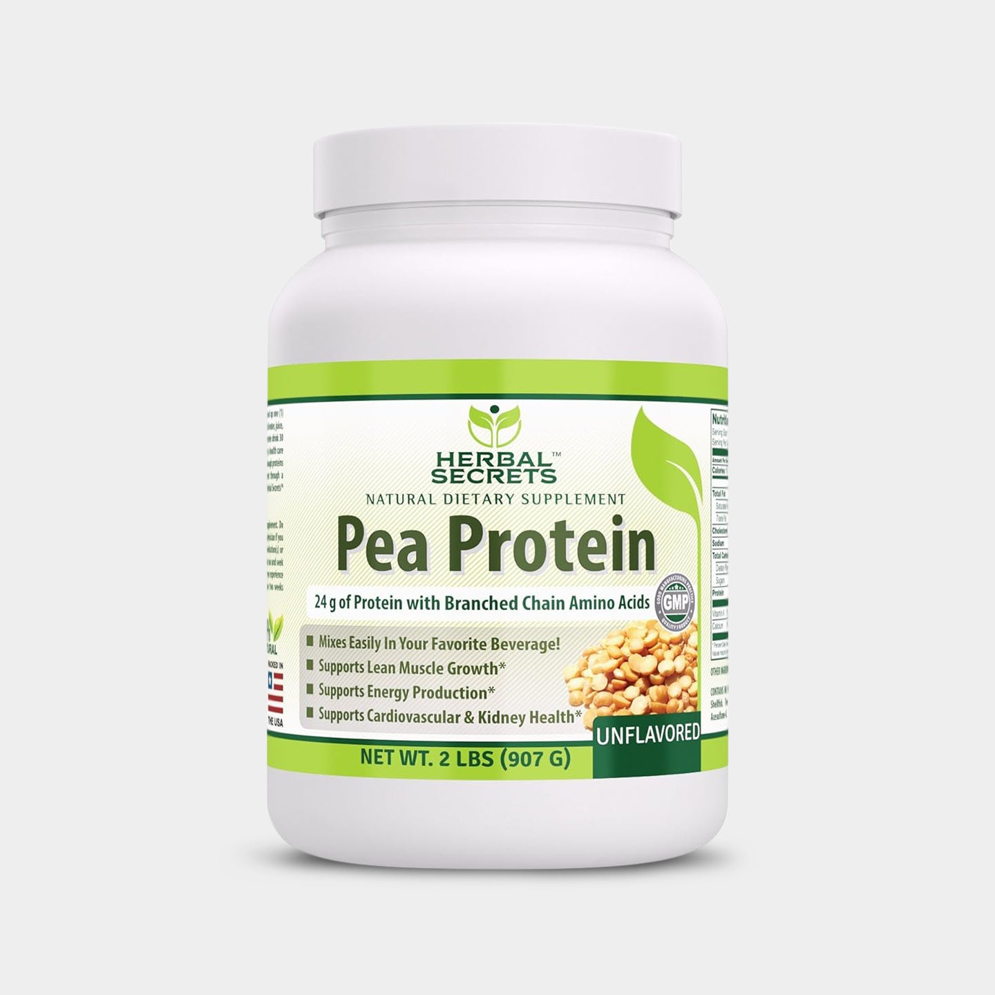 Herbal Secrets Pea Protein , Unflavored, 2 Lbs A1