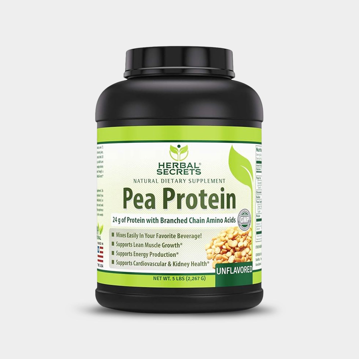 Herbal Secrets Pea Protein , Unflavored, 5 Lbs A1