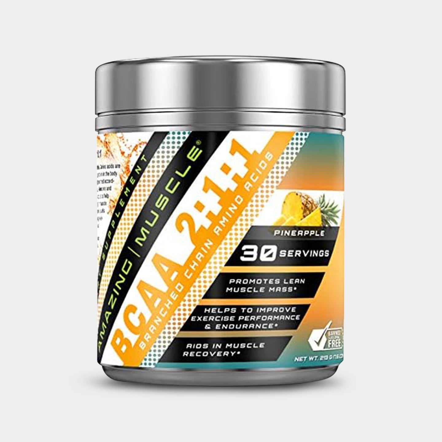 Amazing Muscle BCAA 2:1:1, Pineapple, 30 Servings A1