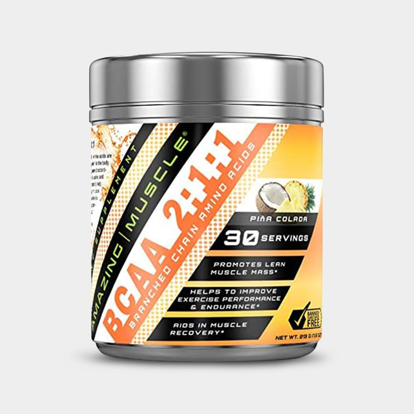 Amazing Muscle BCAA 2:1:1, Pina Colada, 30 Servings A1