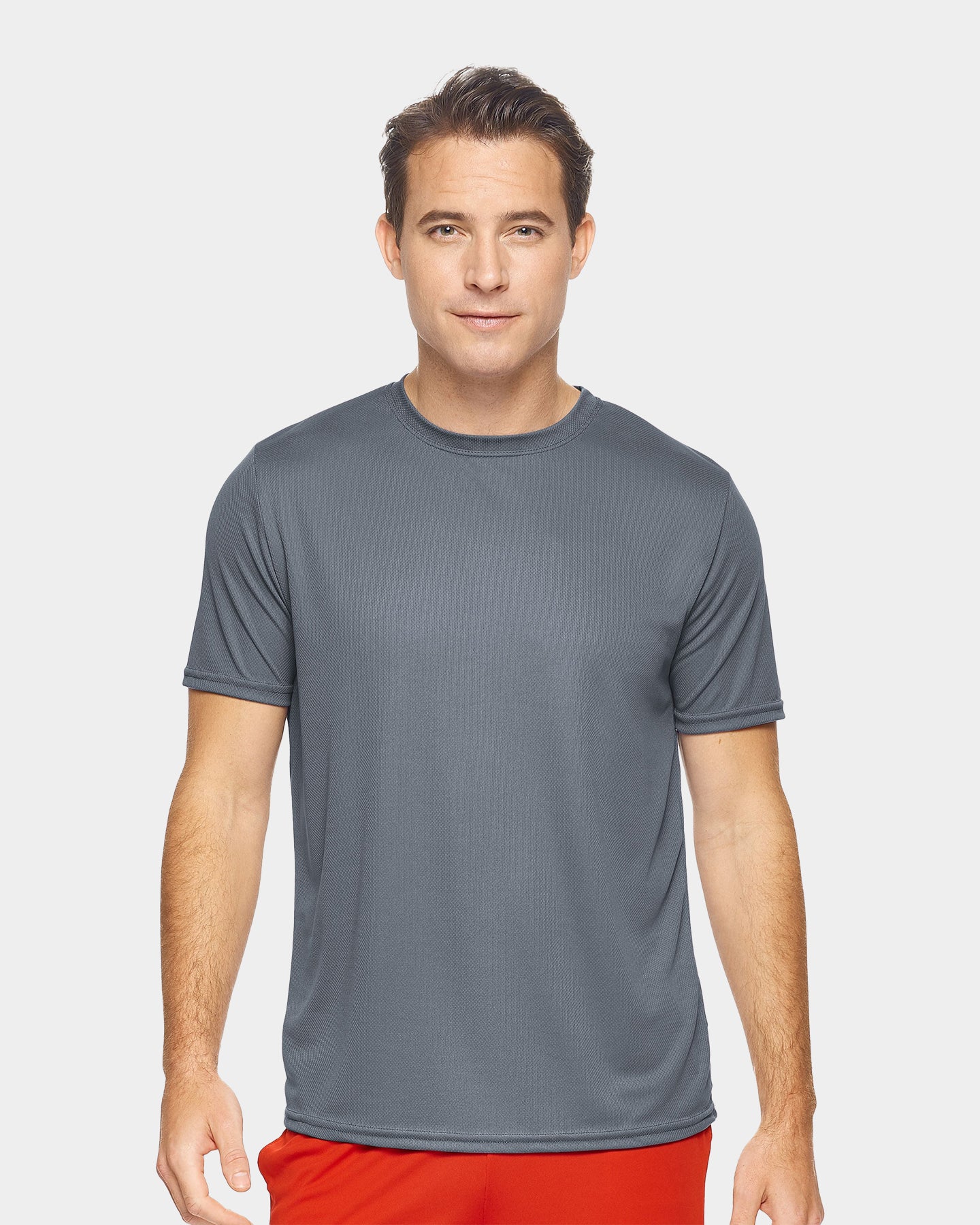 Expert Brand Oxymesh Men's Crewneck Performance T-Shirt, XXS, Graphite A1