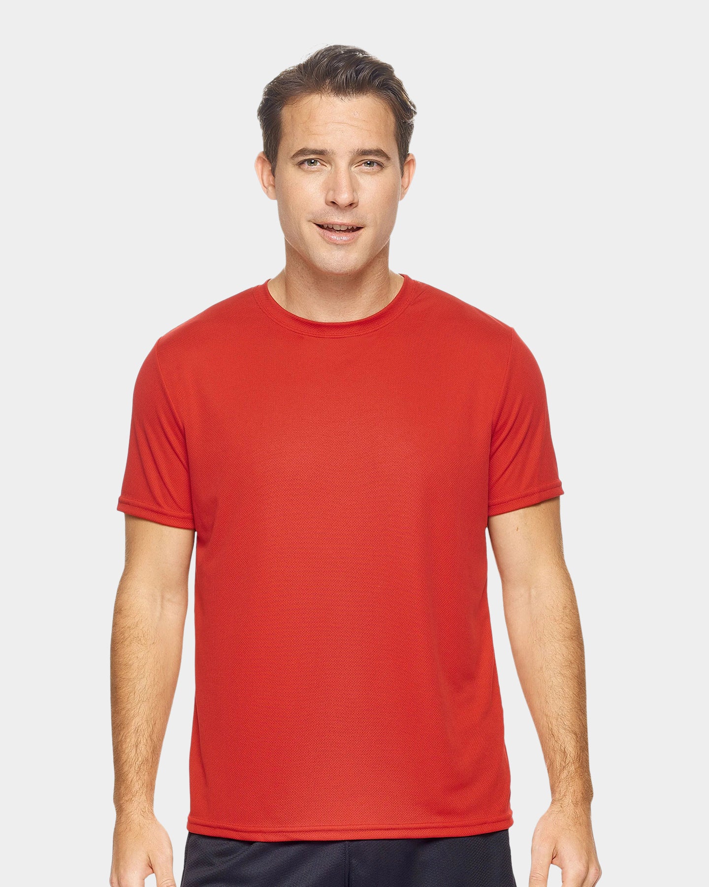 Expert Brand Oxymesh Men's Crewneck Performance T-Shirt, XXS, Red A1