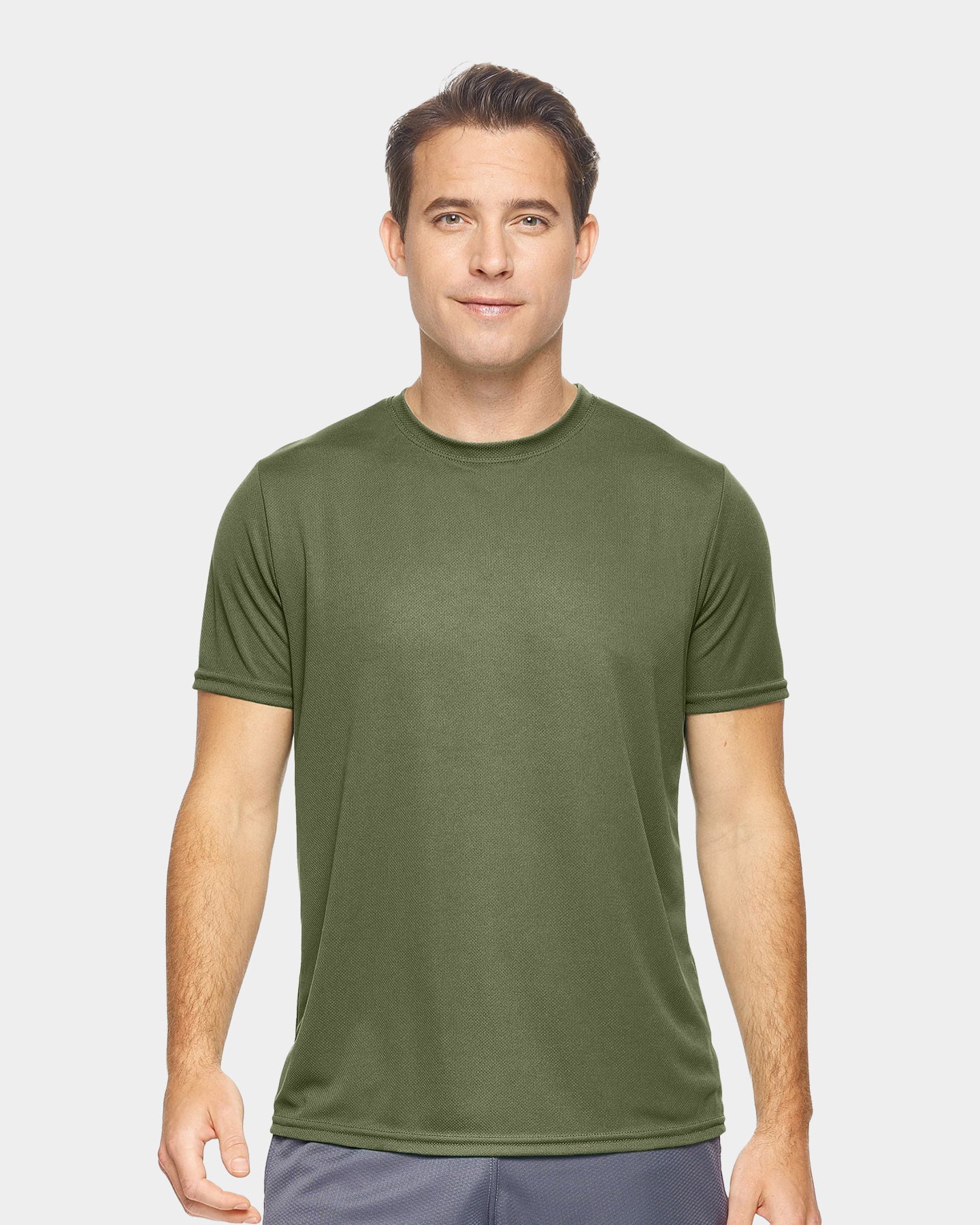 Expert Brand Oxymesh Men's Crewneck Performance T-Shirt, XXS, Military Green A1