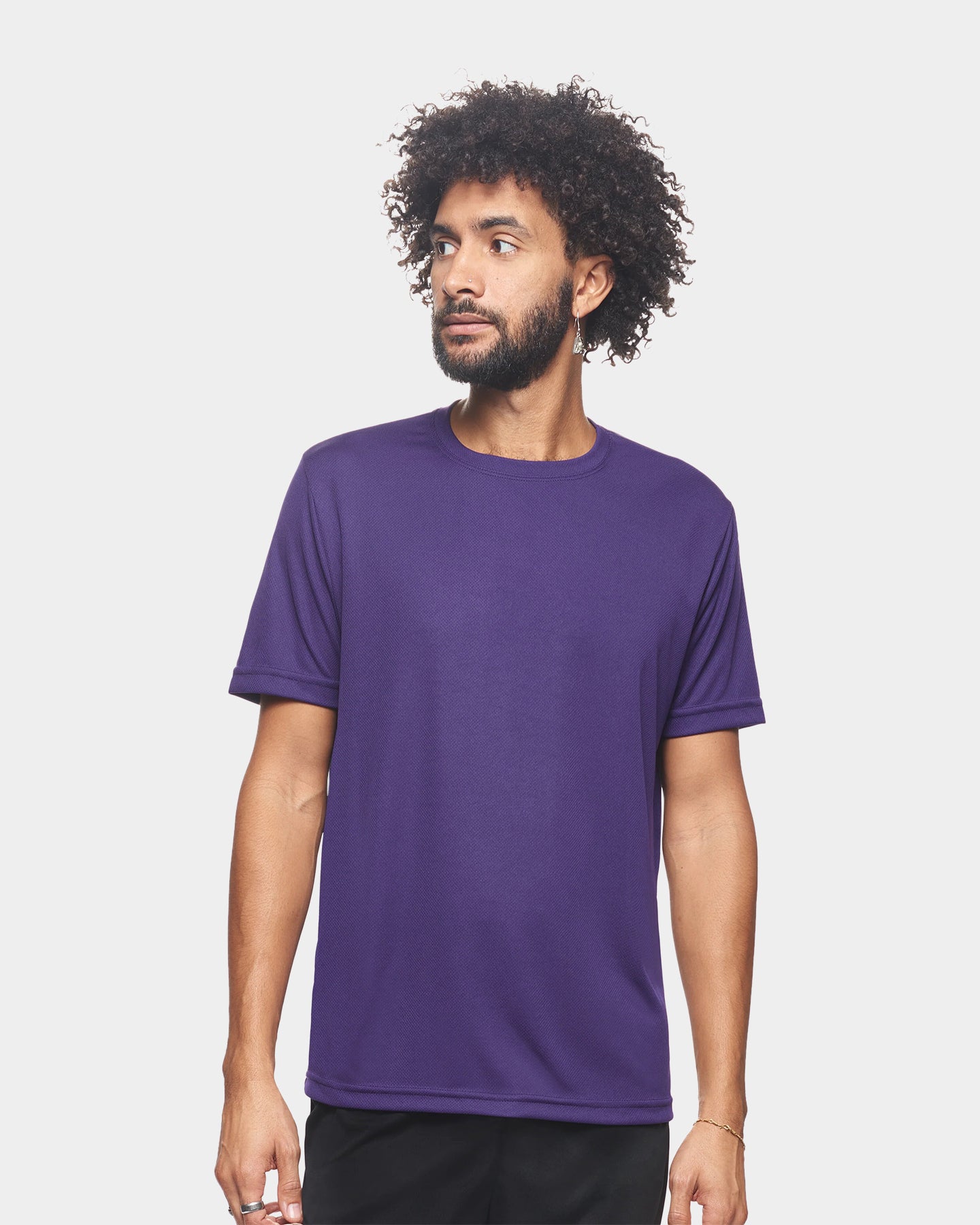 Expert Brand Oxymesh Men's Crewneck Performance T-Shirt, XS, Dark Purple A1