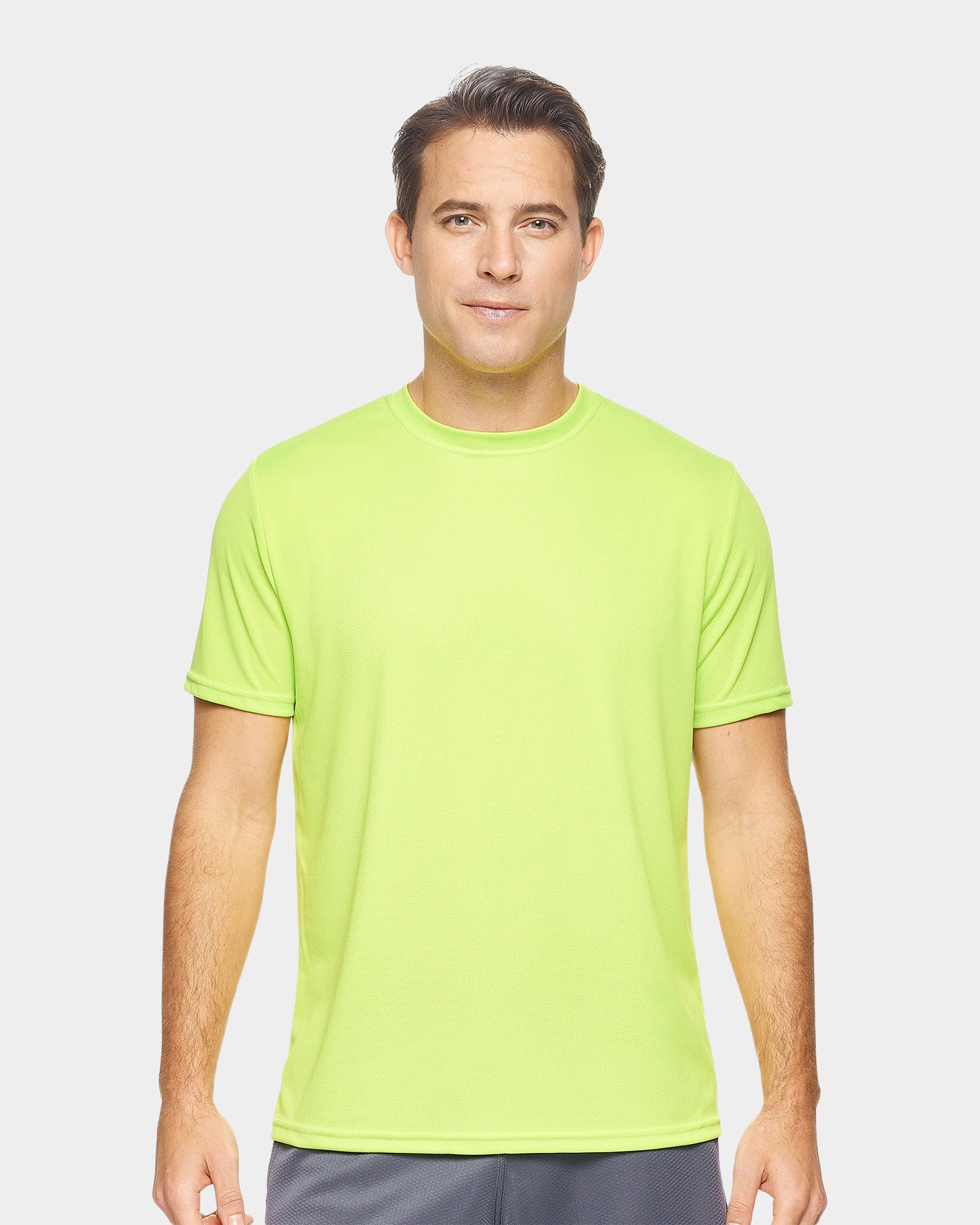 Expert Brand Oxymesh Men's Crewneck Performance T-Shirt, XL, Key Lime Green A1