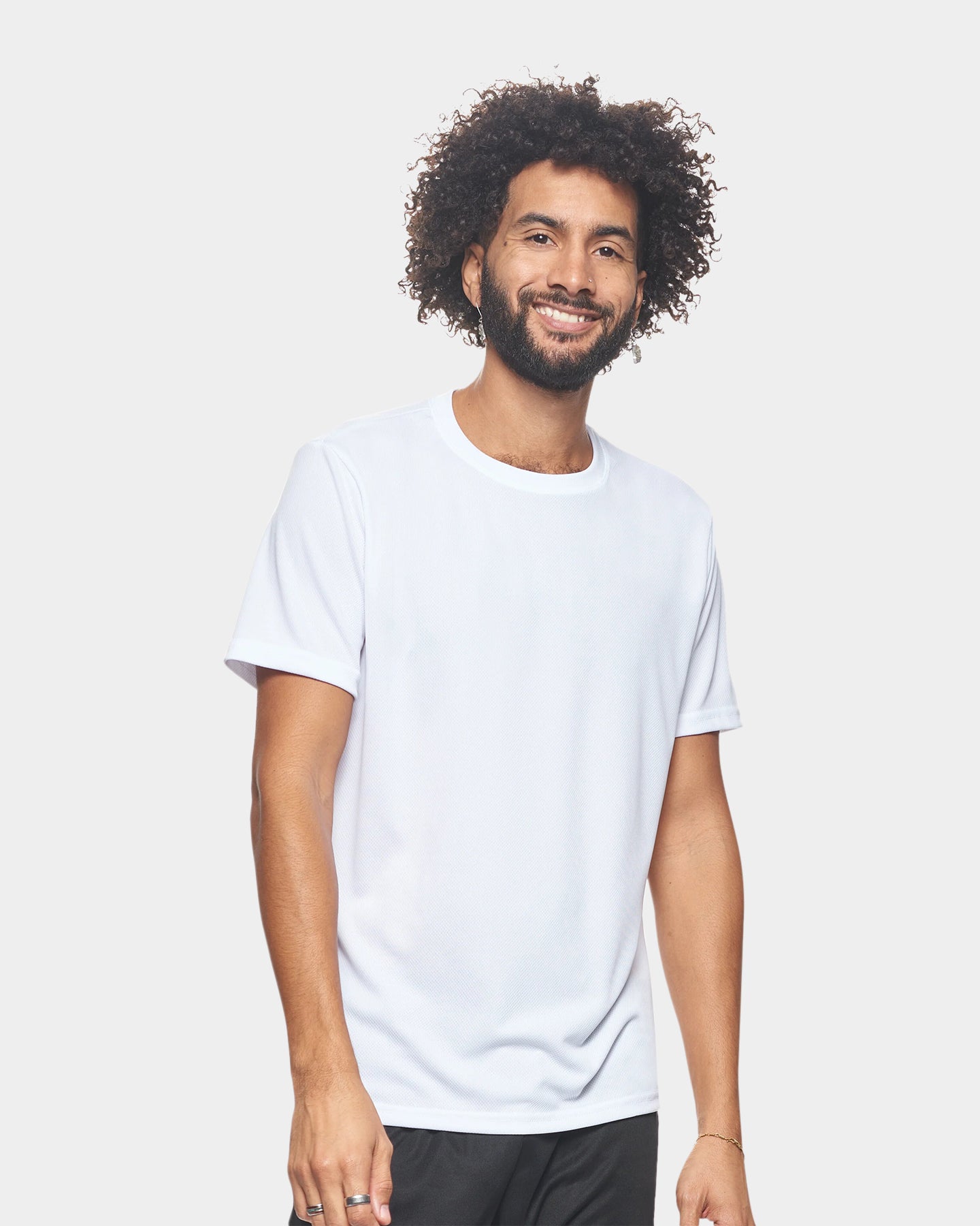 Expert Brand Oxymesh Men's Crewneck Performance T-Shirt, XS, White A1