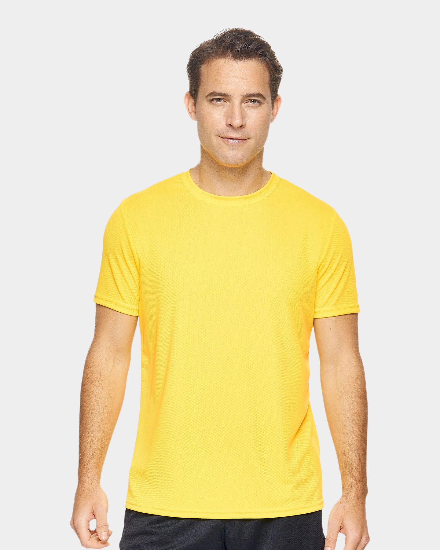 Expert Brand Oxymesh Men's Crewneck Performance T-Shirt, XXS, Bright Yellow A1
