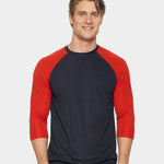 Expert Brand Men's Drimax Raglan Sleeve Active Shirt, 3XL, Black/Red A1