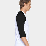 Expert Brand Men's Drimax Raglan Sleeve Active Shirt, L, White/Black A2