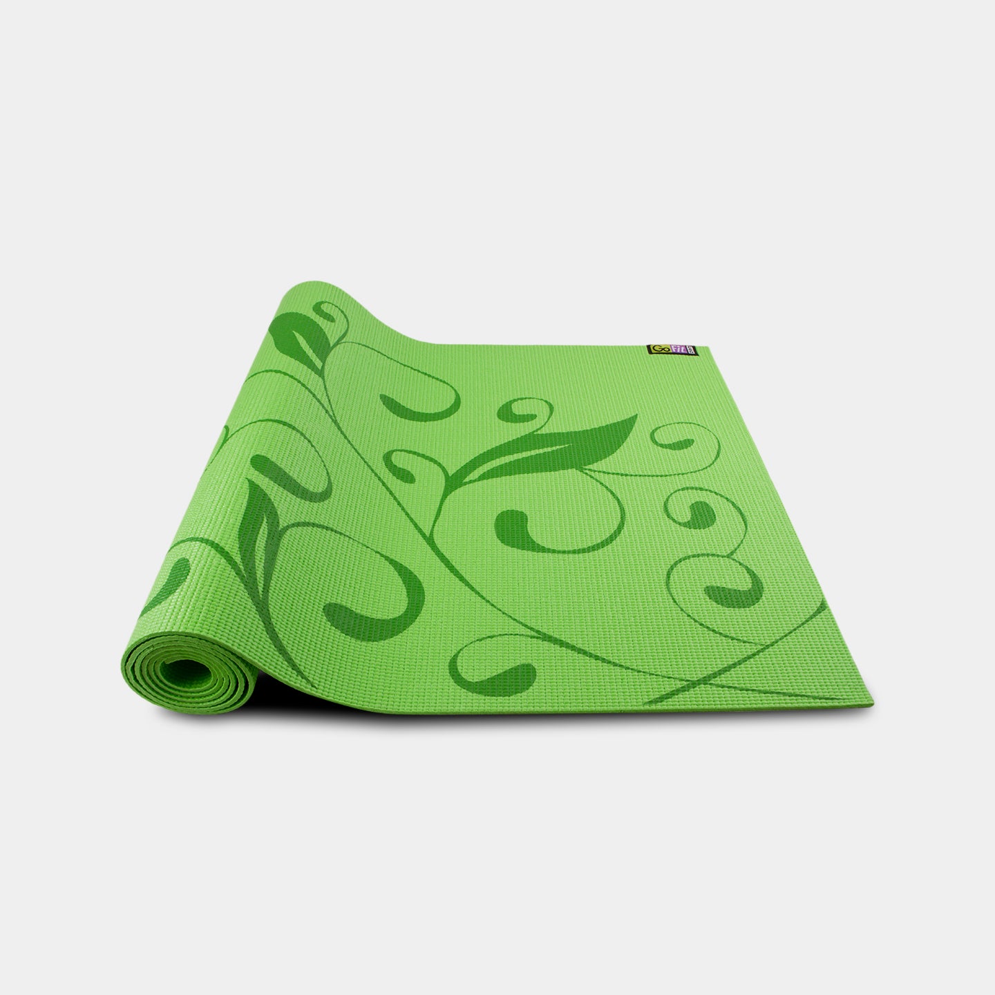 GoFit Pattern Yoga Mat, One Size, Green A1
