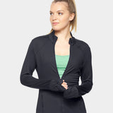 Expert Brand Women's Full Zip Athletic Training Jacket, M, Black A3