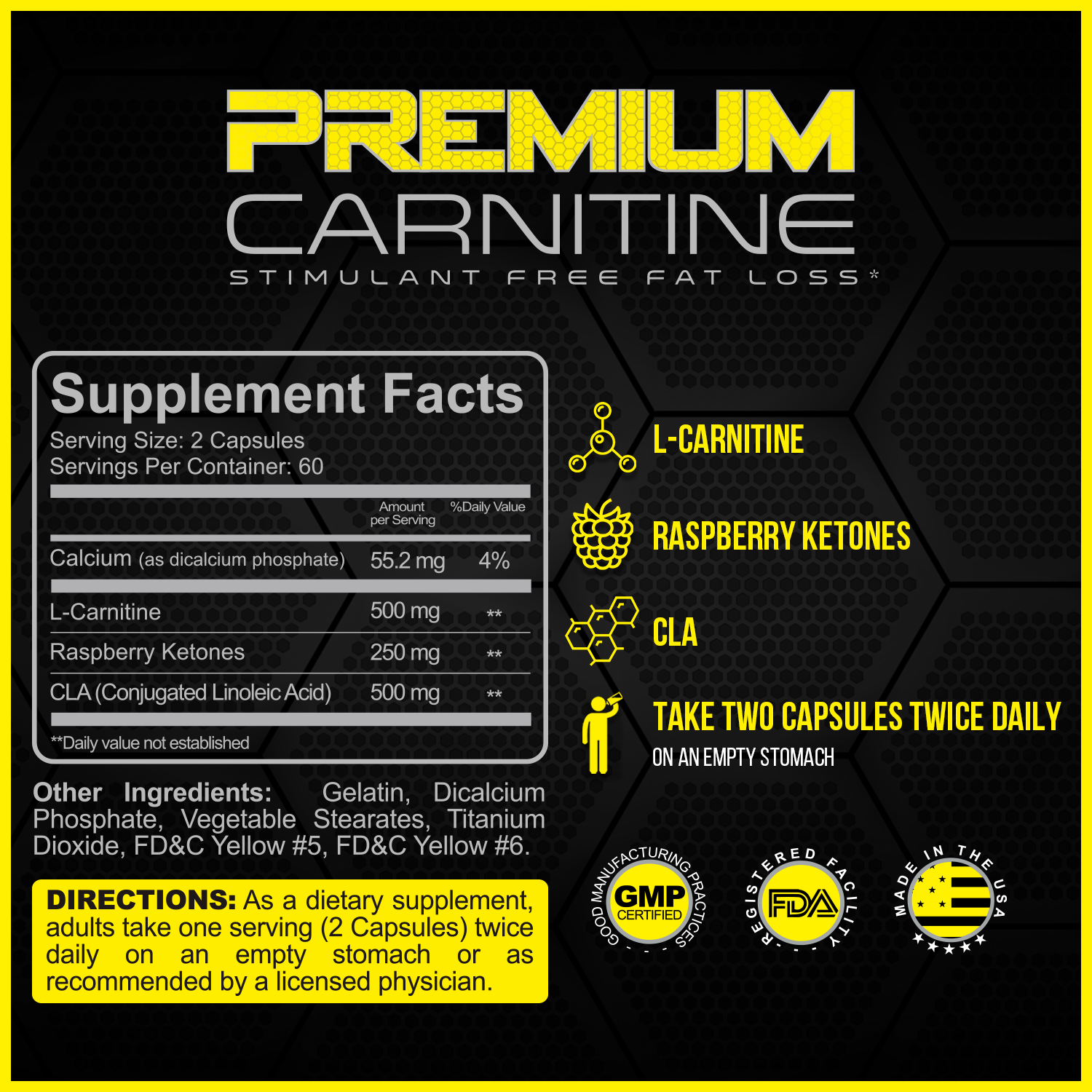 Forzagen Premium L Carnitine + CLA + Raspberry Ketones Stim-Free, Unflavored, 120 Capsules A2