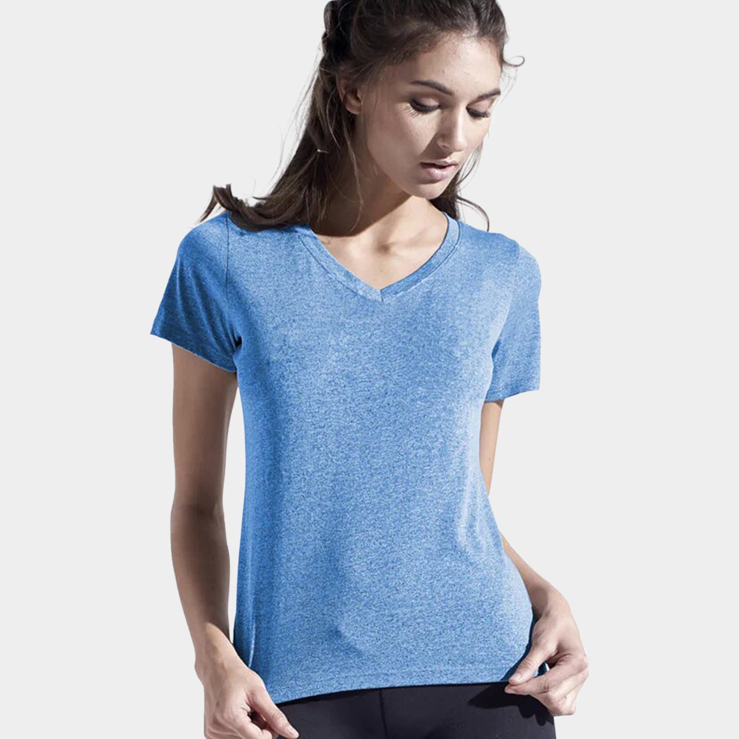 Expert Brand Women's Heather Natural Feel Performance T-Shirt, XXL, Heather Royal Blue A1