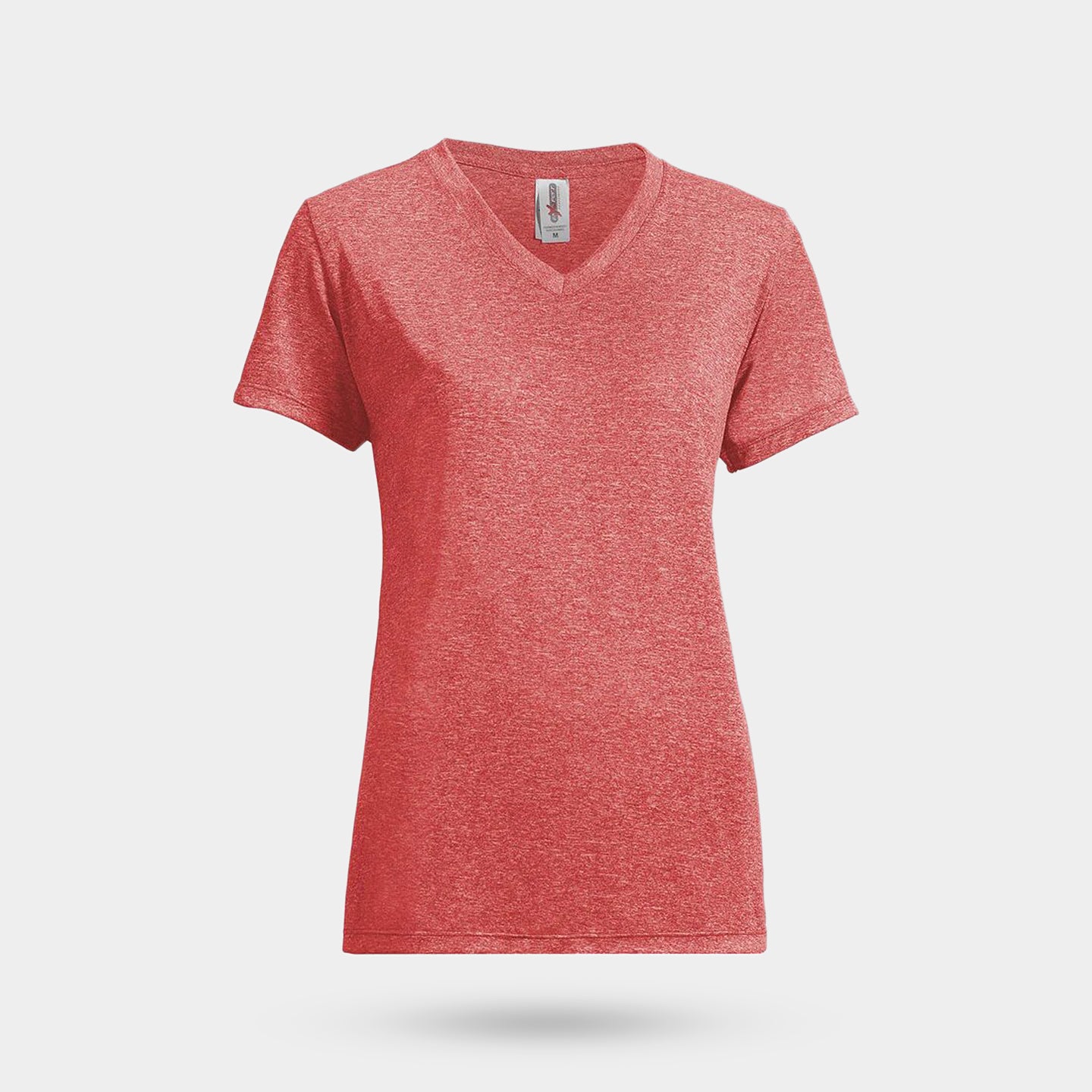 Expert Brand Women's Heather Natural Feel Performance T-Shirt, XL, Heather Red A1