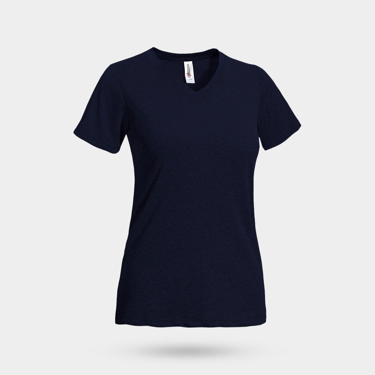 Expert Brand Women's Natural-Feel Jersey V-Neck T-Shirt, L, Navy A1