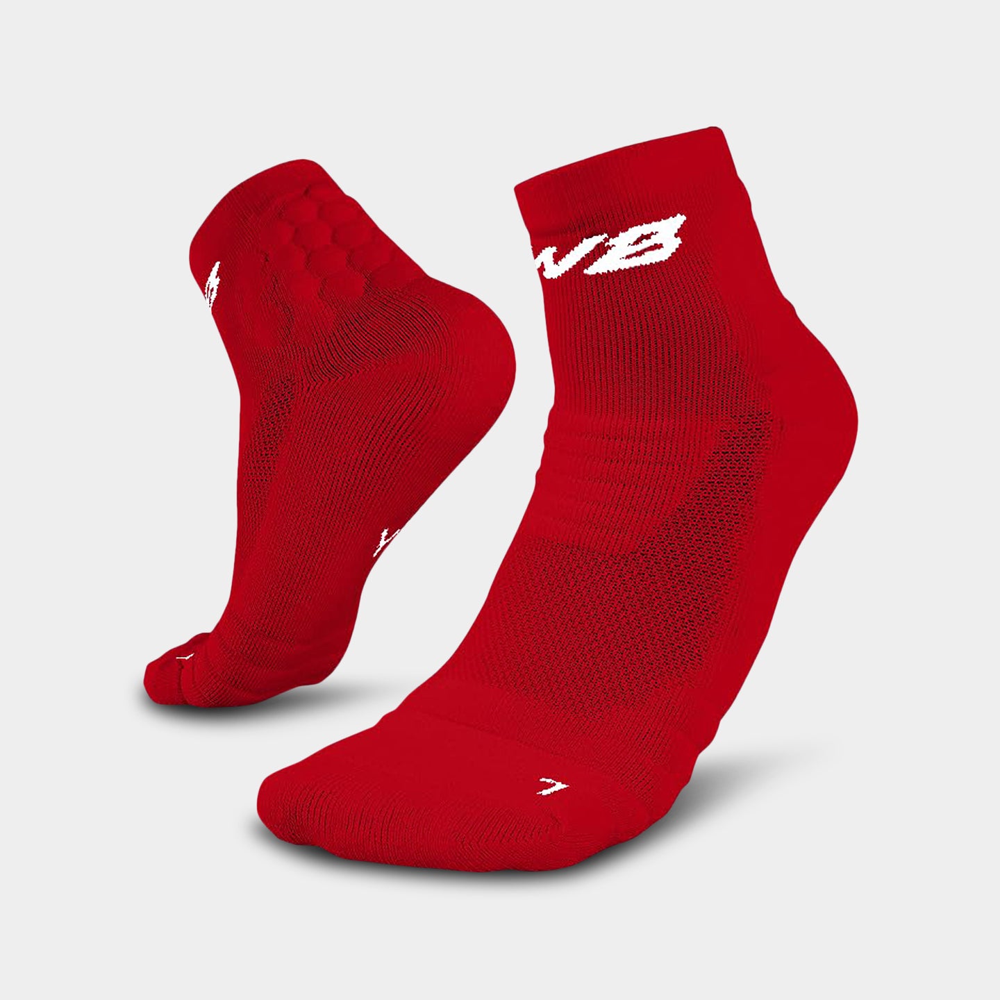 We Ball Sports Padded Quarter Socks, Youth, Red A1