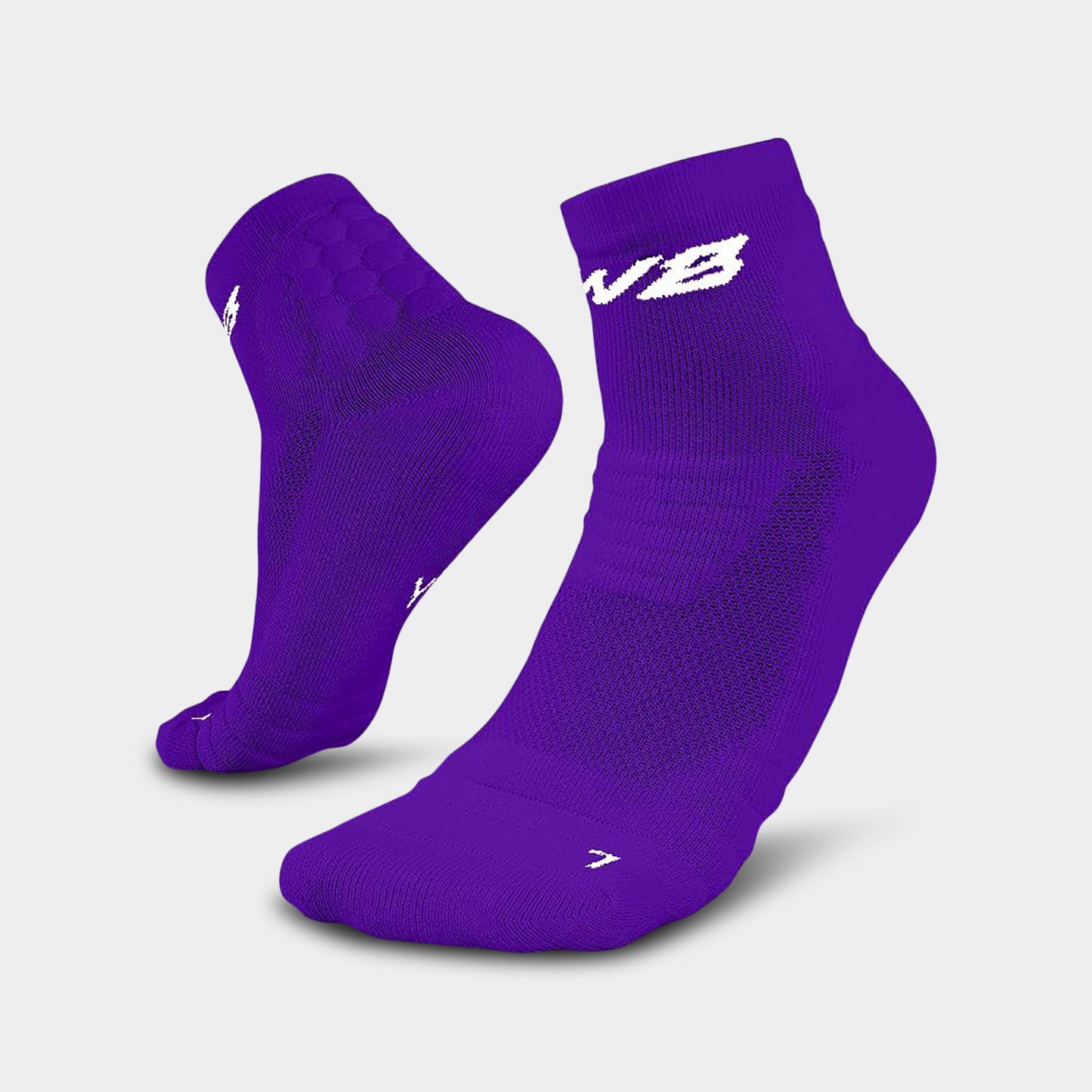 We Ball Sports Padded Quarter Socks, XL, Purple A1