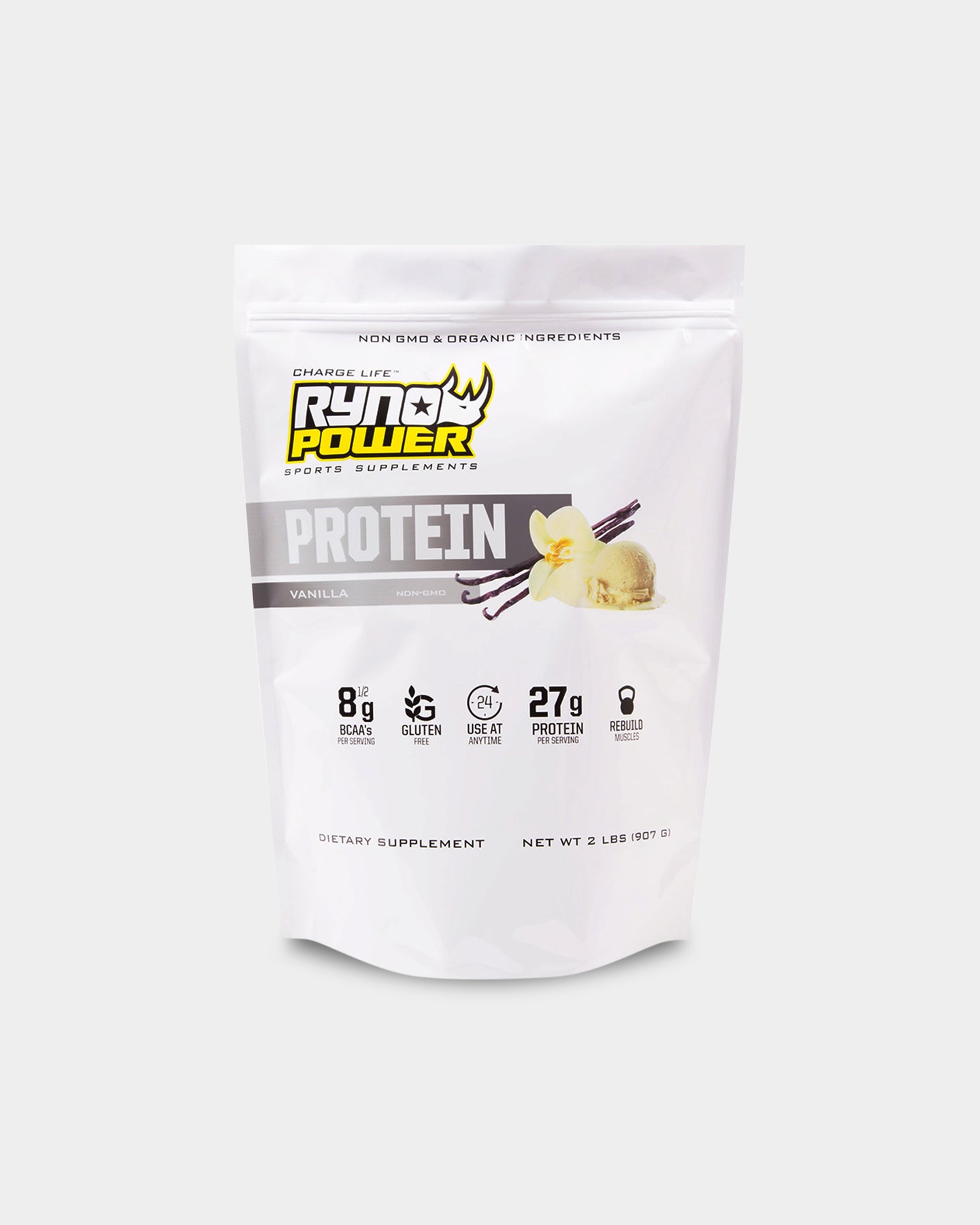 Ryno Power Premium Whey Protein, Vanilla, 2 Lbs.