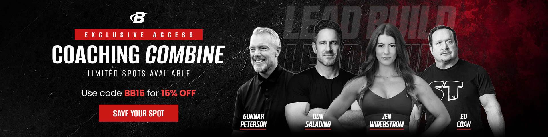 Coaching Combine - exclusive access, limited spots available. Use code BB15 for 15% off.